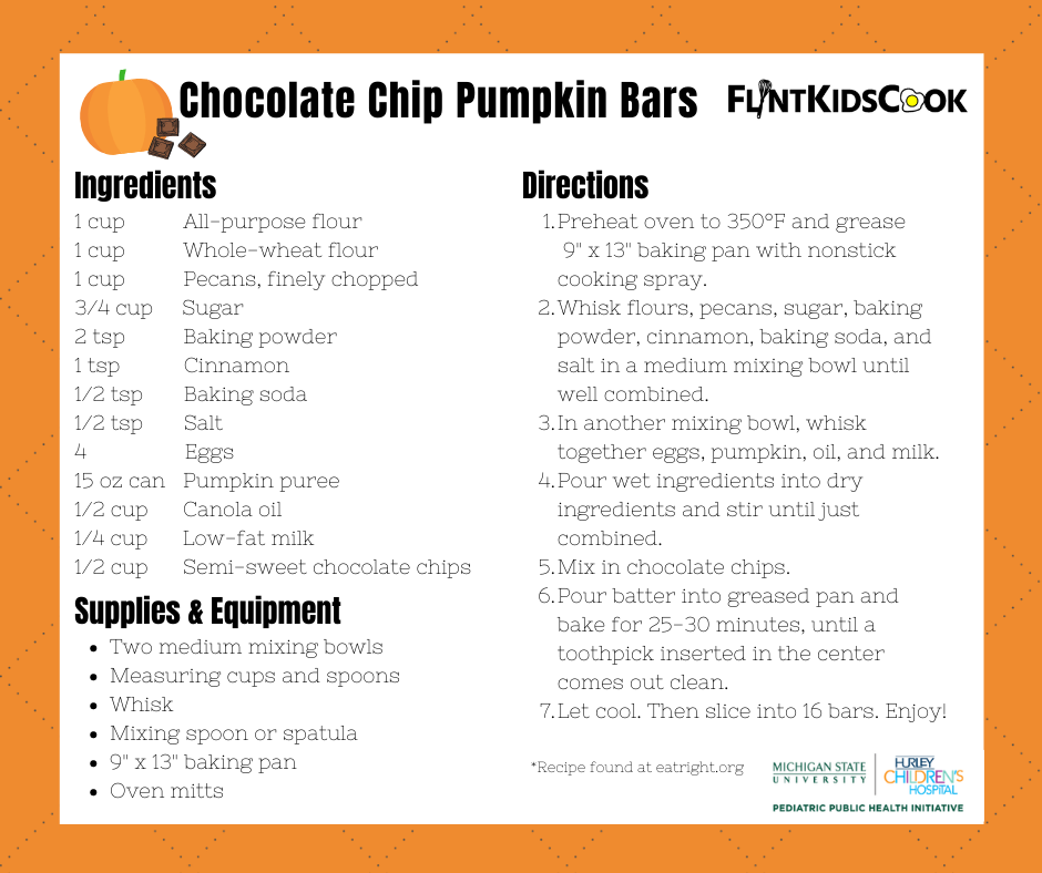 Chocolate Chip Pumpkin Bars